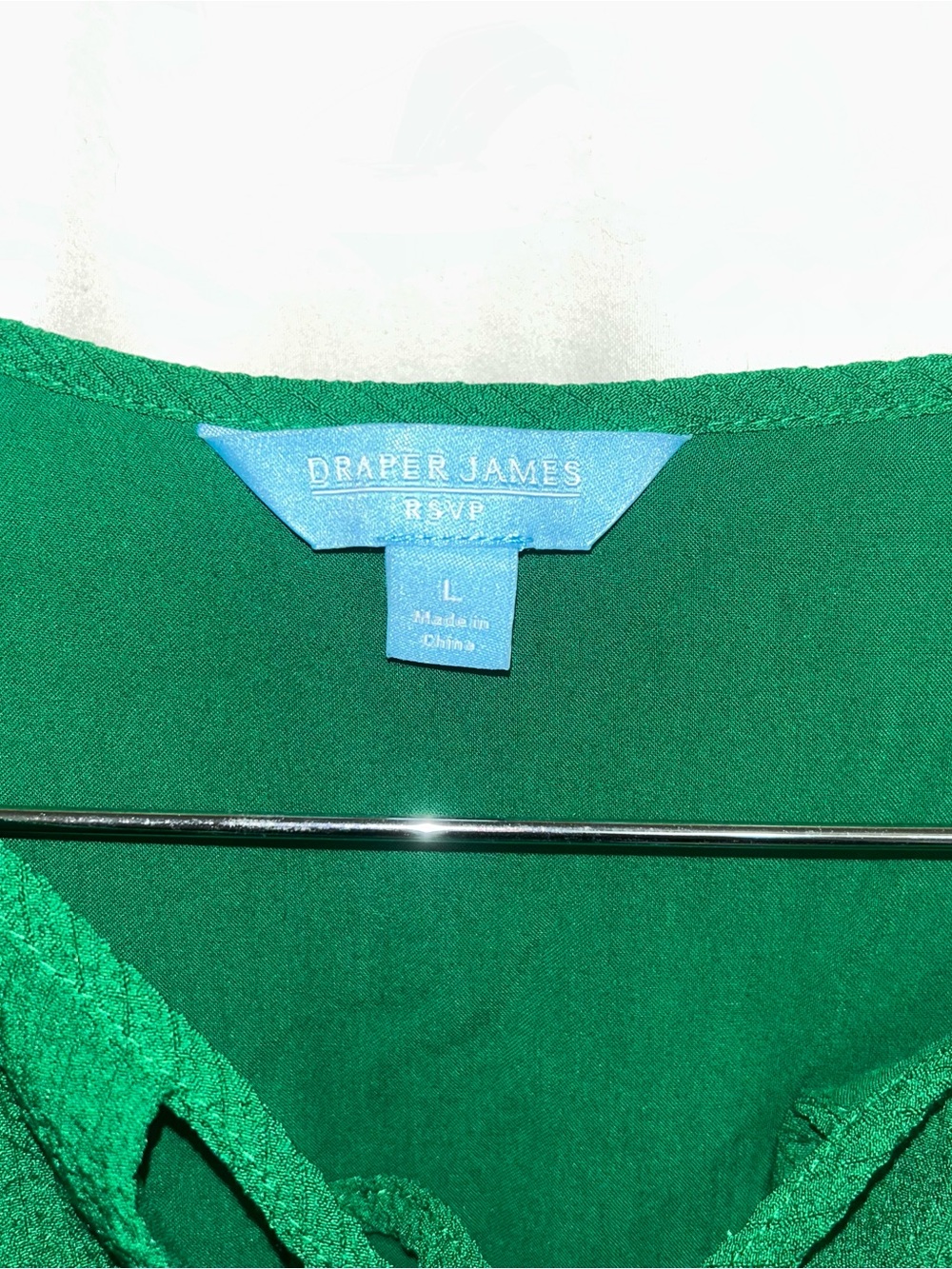 Draper James Emerald Green Puff-Sleeve Tiered Mini Dress - Picture 5 of 9